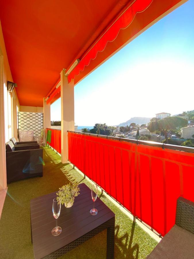 Charmant 2 Pieces Vue Sur Mer Et Monte-Carlo A Roquebrune Cap Martin Bagian luar foto