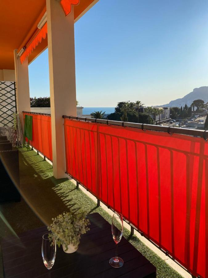Charmant 2 Pieces Vue Sur Mer Et Monte-Carlo A Roquebrune Cap Martin Bagian luar foto