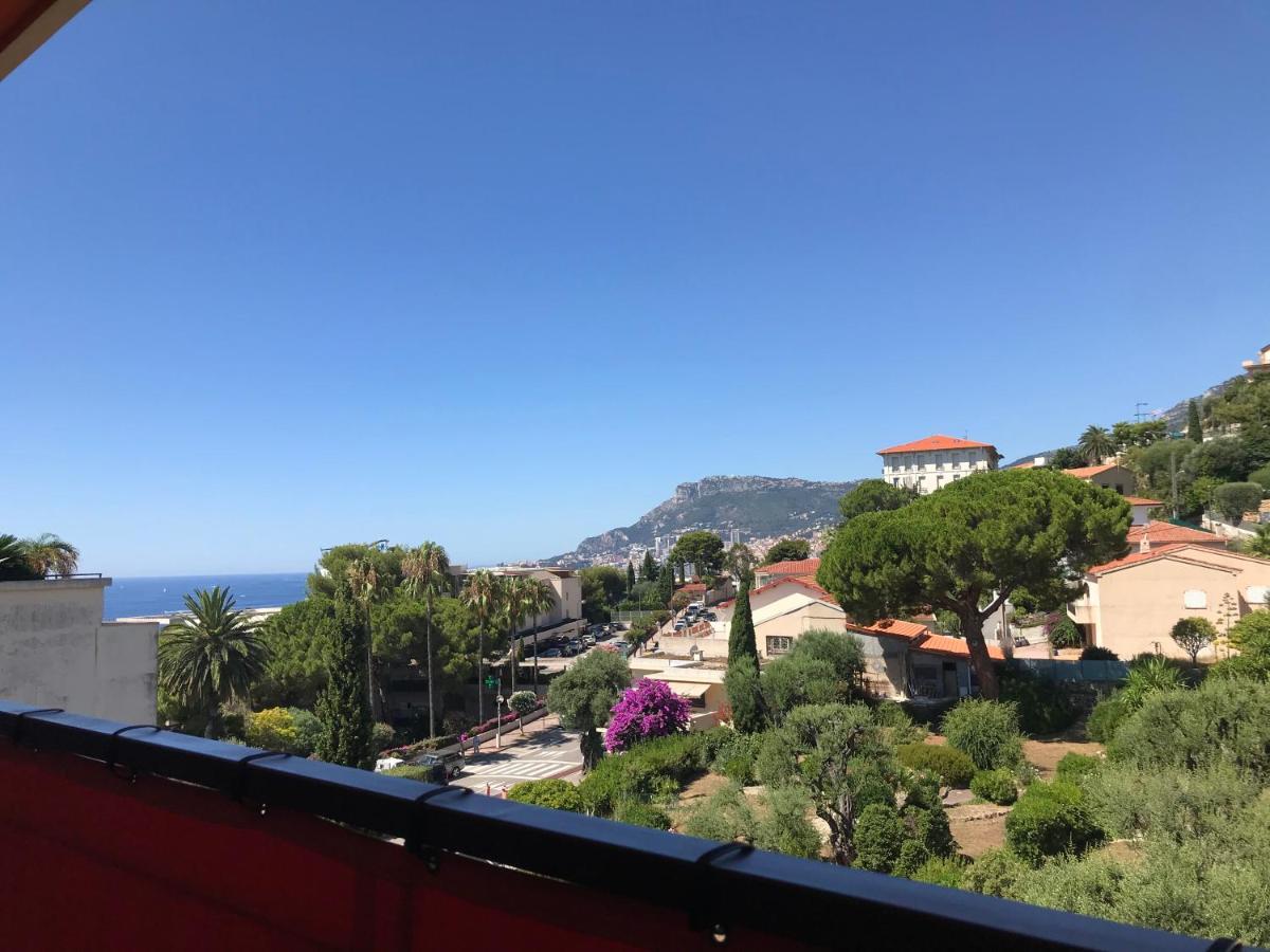 Charmant 2 Pieces Vue Sur Mer Et Monte-Carlo A Roquebrune Cap Martin Bagian luar foto